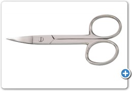 1021
Cuticle Scissors
9.5cm, Curved