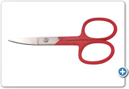 1081
Nail Scissors, 9cm, Curved
(Color Coated)