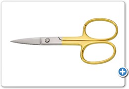 1083
Nail Scissors, 9cm, Straight
(Half Gold)