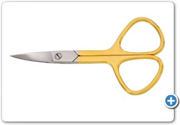 1084
Nail Scissors, 9cm, Straight
(Half Gold)