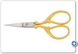 1088
Embroidery Scissors, 9cm, Straight
(Half Gold)