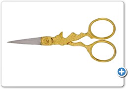 1092
Embroidery Scissors, 9cm, Straight
(Half Gold)