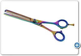 838
Thinning Grooming Scissors
Titanium Multi Coated
Size 6 1/2"